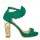 SANDALE SCARLETT PIELE VERDE TOC FLORAL